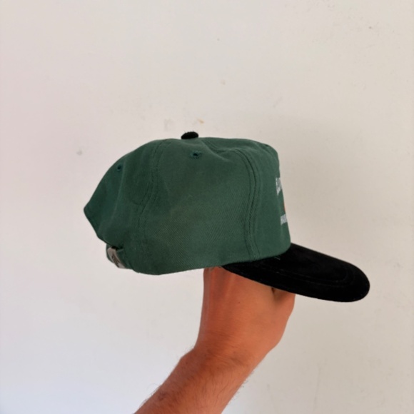 Vintage 2 tone Elite L'ASSOMPTION 1998 Ballon Bali Dad hat strapback green black - Picture 3 of 6